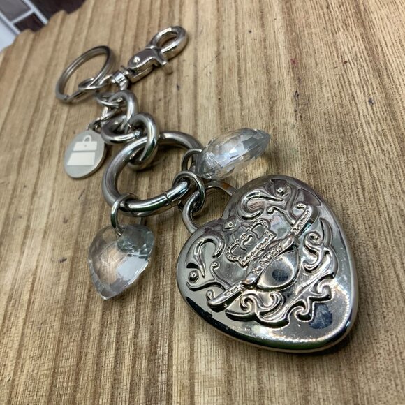 Kathy Van Zeeland Silver Tone Heart Key Chain Purse Charms - Picture 4 of 5